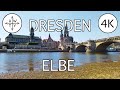 DRESDEN, Elbe [4🅺60 Virtual Walking Tour]