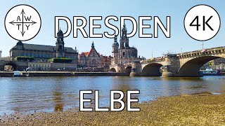 DRESDEN, Elbe [4🅺60 Virtual Walking Tour]