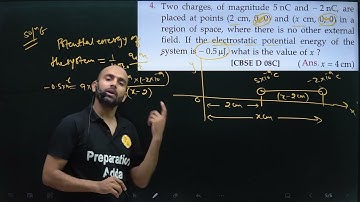 Pfp-4 Electrostatic potential and capacitance SL Arora: Two charges of magnitude 5nC and -2nC are pl