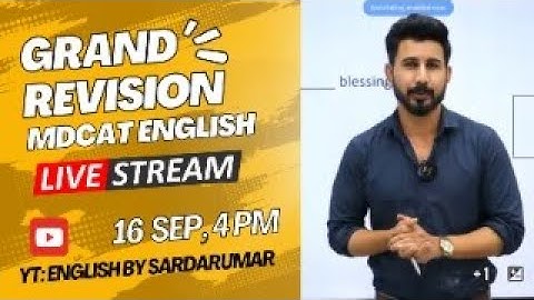 MDCAT ENGLISH -GRAND REVISION, SESSION-I