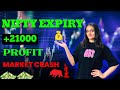Nifty expiry 21000+ profit || 9 may live intraday trading || #nifty
