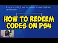 How To Redeem PSN Codes On PS4