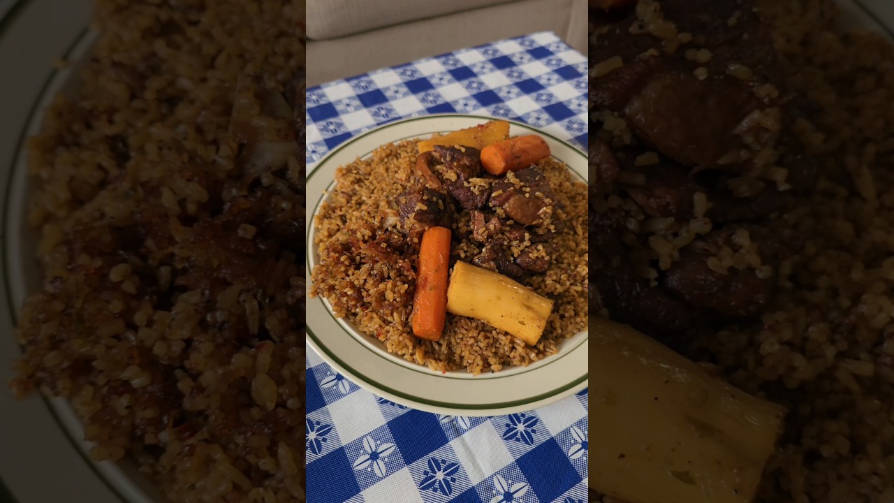 how to make white benachin #food #recipe #foodie #jollofrice #recipe #shorts #short