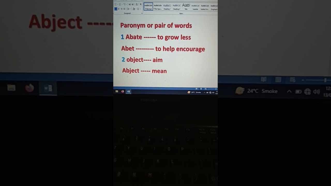 paronym or pair of words