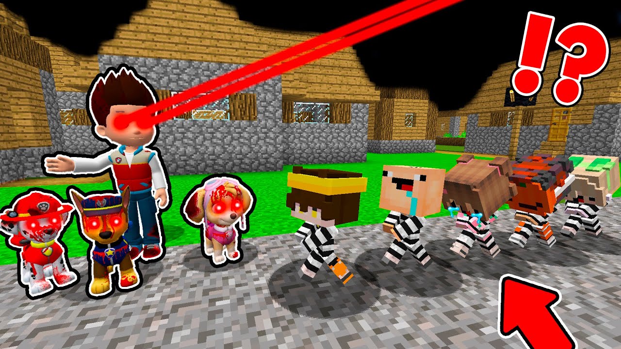 ¿Por que PAW PATROL.EXE nos arresto en Minecraft? 😱 | Encerrados en la Prision de Paw Patrol Chase