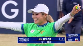 【AIG女子26】桑木志帆がプレーオフを制してメジャー初優勝！メジャーは日本勢史上7人目、メジャー昇格後の同大会では渋野日向子、山下美夢有に続く快挙達成