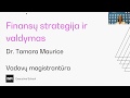 ISM Vadovų magistrantūra: Finansų modulis