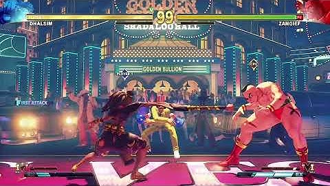 Street Fighter V Champion Edition: Female Mod: DHALSIM VS ZANGIEF