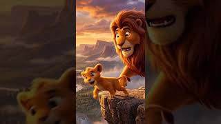 a baby lion falls from the hill father starts crying ai asmr #ai #asmr #trendingshorts #ytshorts