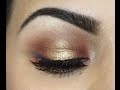 Gold Smokey Party Eye Makeup NYE 2016