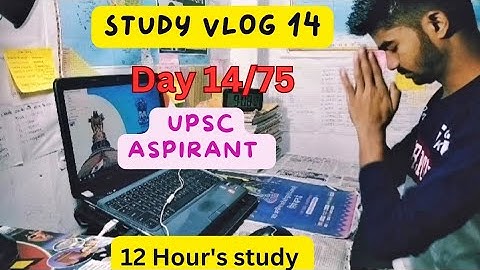 14 Day🎯/75 days  Hard challenge Upsc Productive study vlog SSC UPSC  #75hardchallenge #study  UPSC