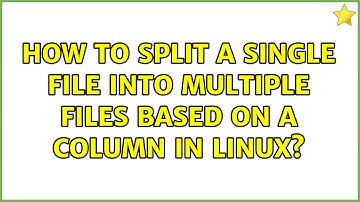 How to split a single file into multiple files based on a column in linux?