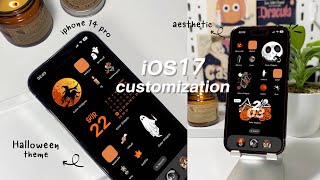iOS 17 aesthetic customization! Halloween 🎃✨ | widgets, change icons tutorial screenshot 1