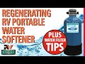 REGENERATING a RV Portable Water Softener. Easy DIY.