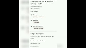 Software Tester#fresher #experienced #getemployed #youtubeshorts #softwaretestingjobs #qajobs