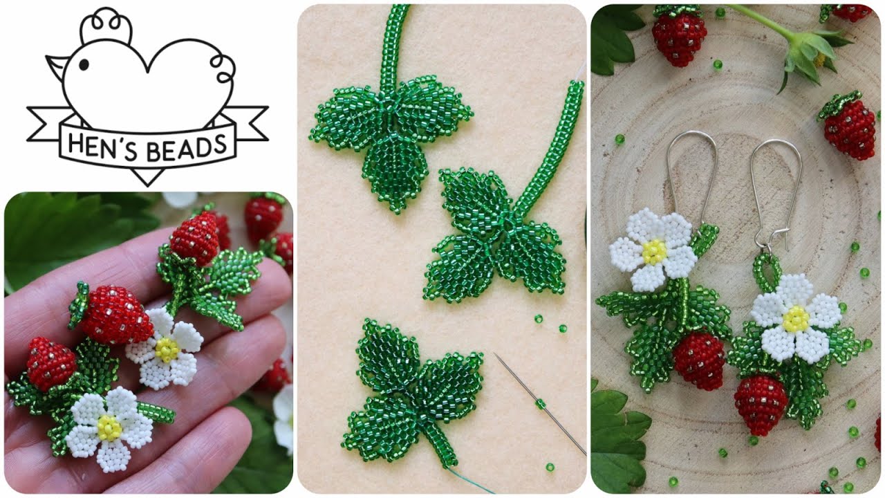 How to DIY Cute Bead Strawberry - DIY Tutorials  Manualidades, Artesanías  de abalorios, Elaboración