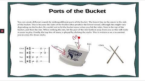 Intro to bucket drumming