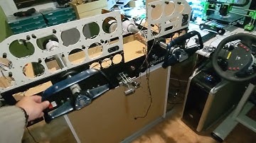 Piper Comanche. Dual force feedback yoke build in progress.