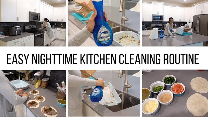 QUICK NIGHTTIME KITCHEN CLEANING ROUTINE // Jessic...