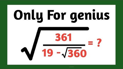 A Very Nice Square Root Simplification Olympiad Problem || Only For Genius 