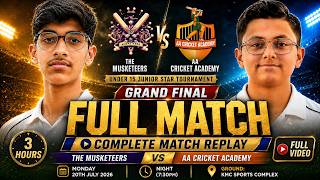 U15 Grand Final Full Match 🔥 The Musketeers vs AA Cricket Academy
