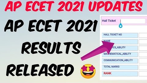 AP ECET 2021 Results Released 🤩//Direct Link to Check your Ranks......