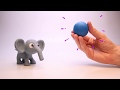 Baby elephant stop motion cartoon   babyclay