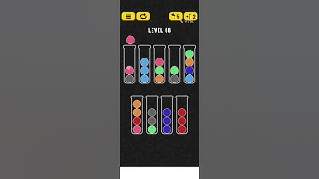 How to solve Ball Sort Level 66 in 22seconds #level #game #gameplay #puzzle #mobi #gaming #solution