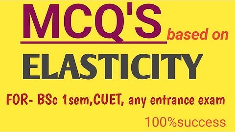Mcqs on Elasticity @aibphysics9749