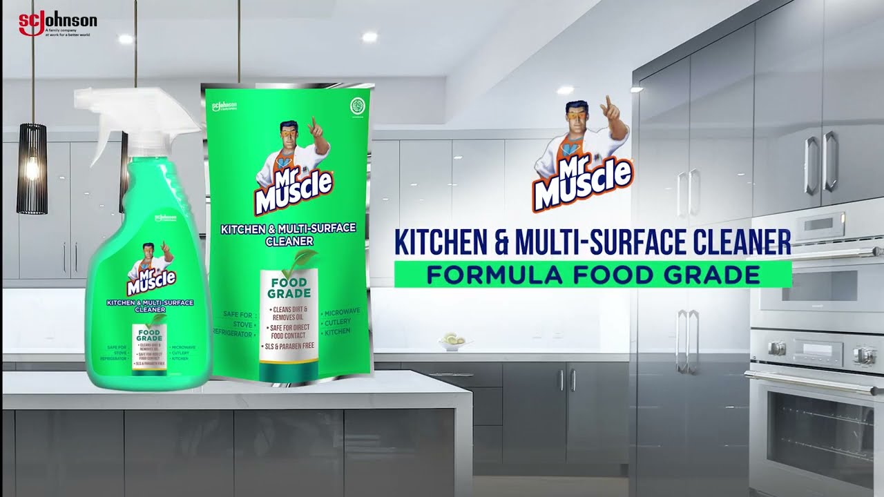 Mr Muscle Pembersih Dapur dan Segala Permukaan Foodgrade Baru! Aman dan praktis untuk keluarga