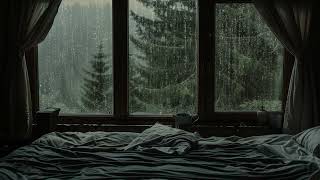 Serenity in Rainfall for Deep Sleep - Heavy Showers & Gentle Thunder in a Cozy Home