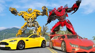 Transformers: The Last Knight | Bumblebee vs Dino Final Fight Scene | Paramount Pictures [HD]