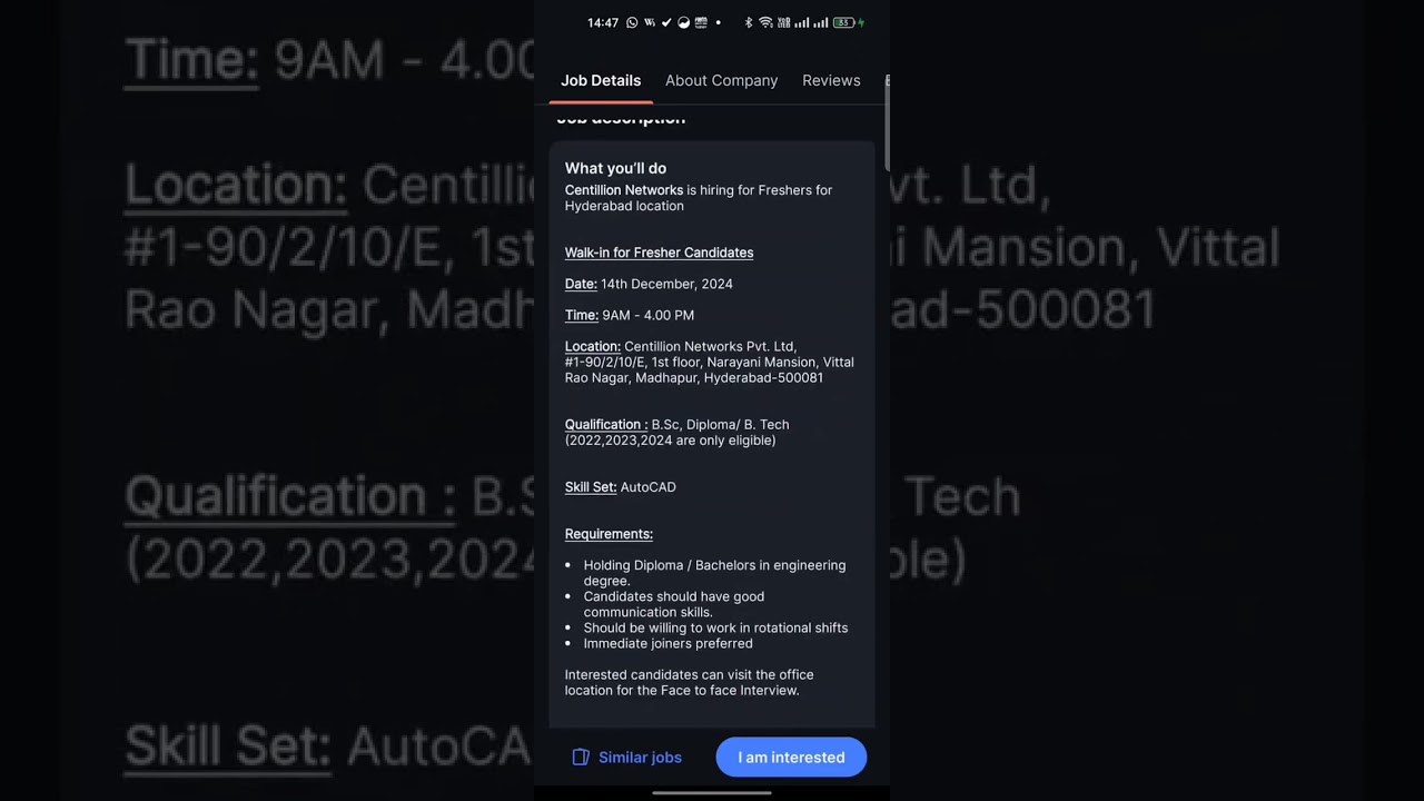 Telecom walkin interview in Hyderabad 
