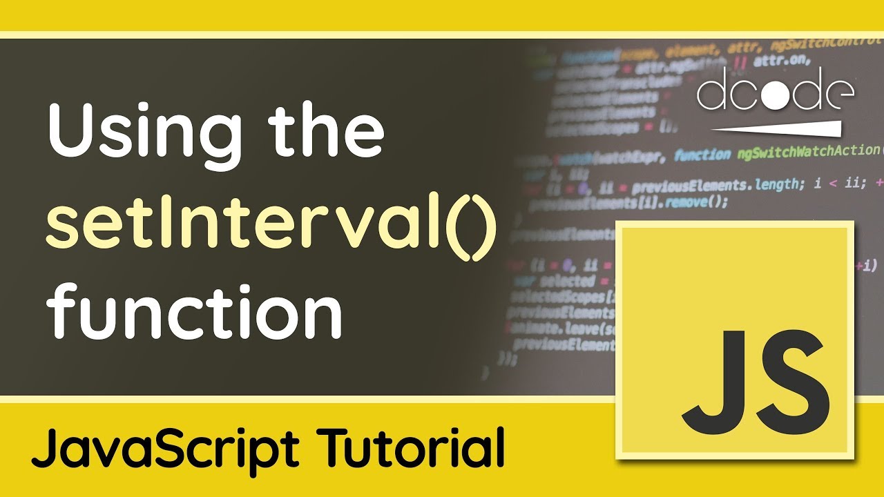 Using The Setinterval() Function In Javascript