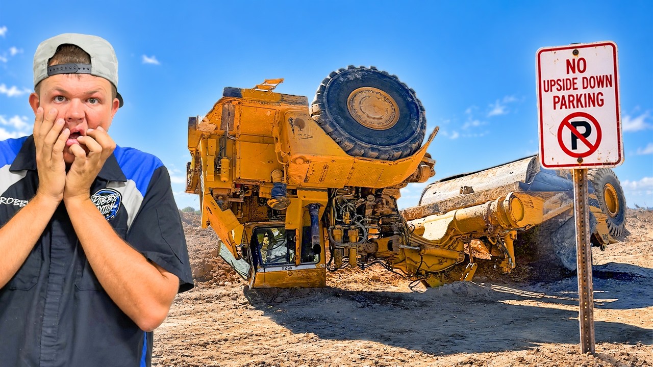 They Flipped Our MASSIVE Dirt Scraper!