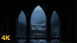 Ancient Castle Rain Ambience 🌧️ Relaxing Medieval Rain Through Stone Archway (No Music) (4K)
