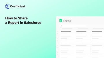 How to Share a Report in Salesforce