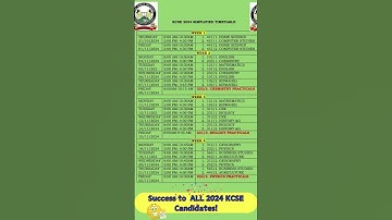 Simplified KCSE 2024 Timetable