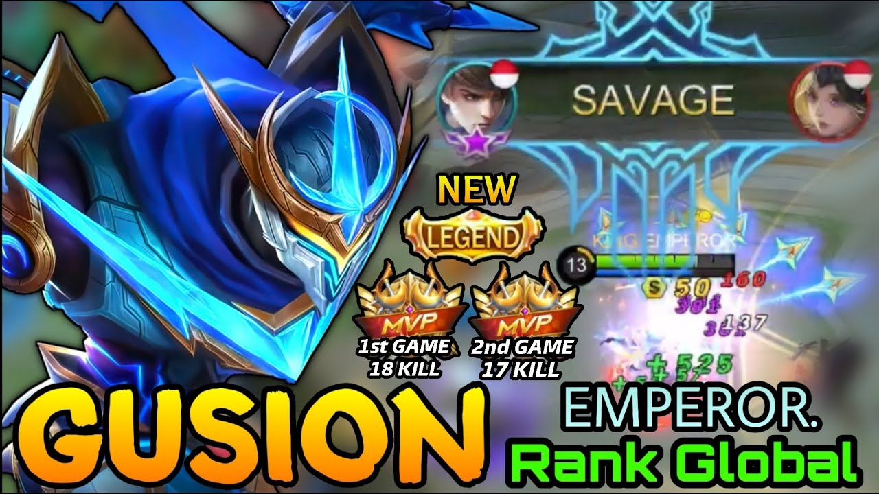 SAVAGE!! Cosmic Gleam Gusion New Legendary Skin Double MVP Plays by EMPEROR. - MLBB