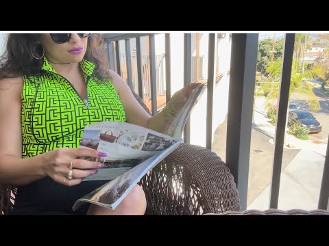 ASMR magazine reading & page turning with licking fingers