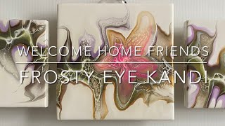 #62 Bloom Flower Bloom Vine Triptych  Acrylic Fluid Art Tutorial