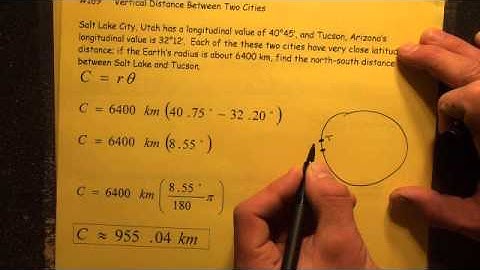 #169 Vertical Distance Between two Cities longitudinal distance