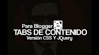 Tabs menú de vídeo con pestañas versión CSS para blogger 2020