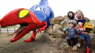 TEAM SCARY TEACHER 3D in real life VS TEAM BAD GUYS Dinosaur Transformation | MARVEL MOVIE