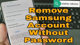 How to Remove Samsung Account without Password. All Samsung Android 9.