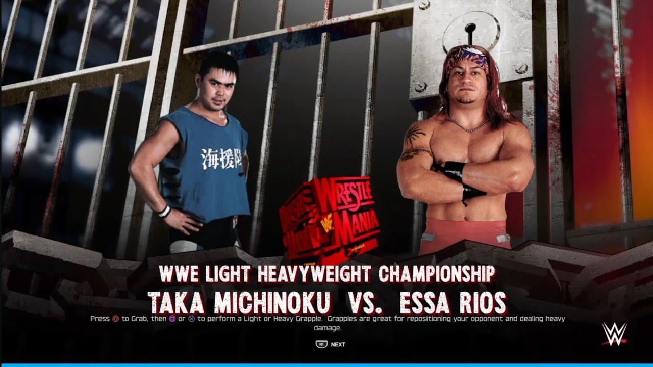 Essa Rios Mask Taka Michinoku vs Essa Rios. WrestleMania 14. WWE 2K25 - YouTube
