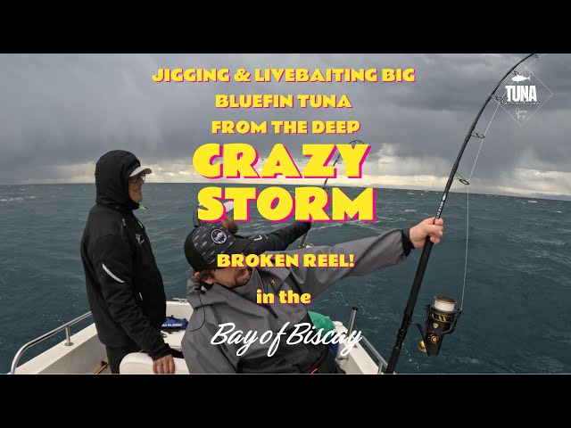 Jigging & Livebaiting Big Bluefin Tuna from the Deep. Featuring a crazy  storm and a broken Stella 