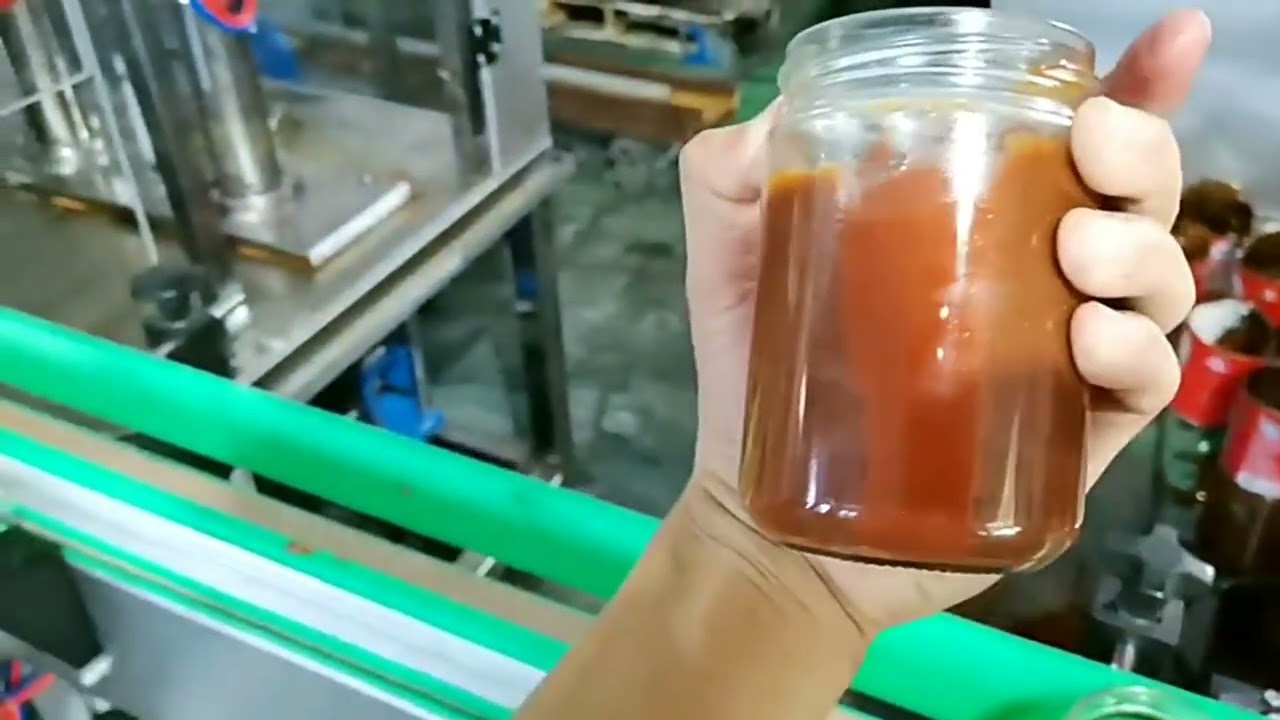 Jam jars filling  capping machine linear type filler with rotary capper