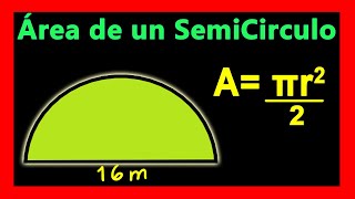 ✅👉 Area de un Semicirculo   ✅ Como sacar el Area de un SemiCirculo