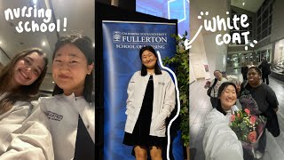 nursing student week in the life @ csuf | white coat ceremony!! & college diaries